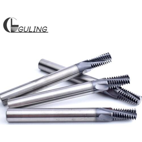CNC 55 Degree Tungsten Steel All Thread RC Inch Taper Sealing Pipe Thread Milling Cutter BSPT 1/16 1/8 1/4 3/8 1/2 mill cutters