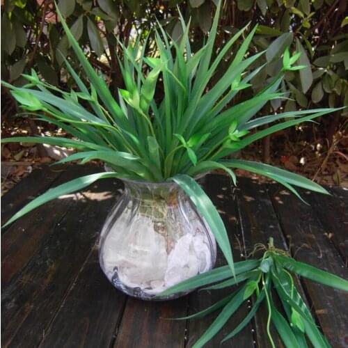 10pcs Artificial Chlorophytum Grass Flowers For Wedding Party Home Holidays Venue Decoration Bouquet DIY Making