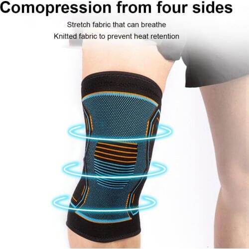 1PC Compression Knee Brace Workout Knee Support for Joint Pain Relief Running Biking Basketball Knitted Knee Sleeve for Adult