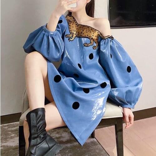 Nice new spring dress plus size womens French platycodon retro tea break advanced plus size Embroidery Casual Silk