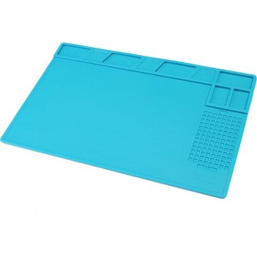 370x240x4mm Magnetic Heat Resistant Silicone Pad Desk Mat Maintenance Platform Heat Insulation BGA Soldering Repair Station Mat