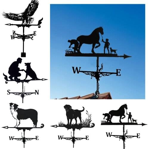 Weather Vane Animals Wind Direction Indicator Yard Outdoor Garden Art Decor