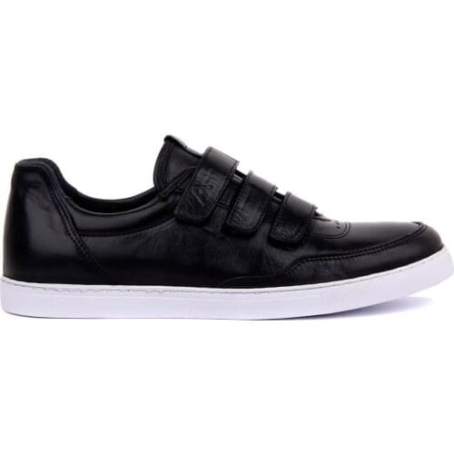 Sail-Lakers Black Leather Men 'S Shoes