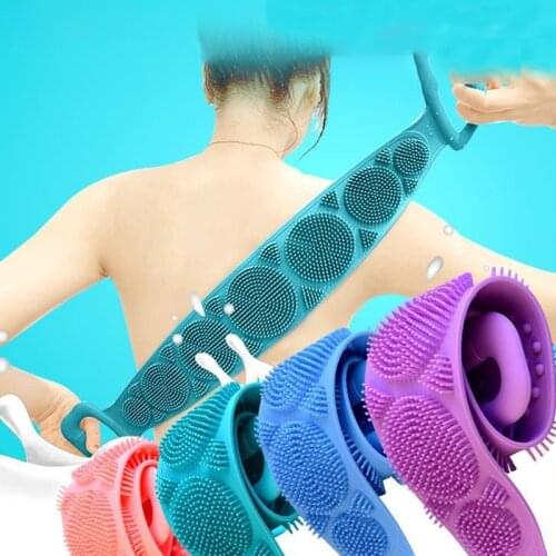 New Silicone Body Belt Wash Bath Brush Belt Shower Long Silicone Exfoliating Back