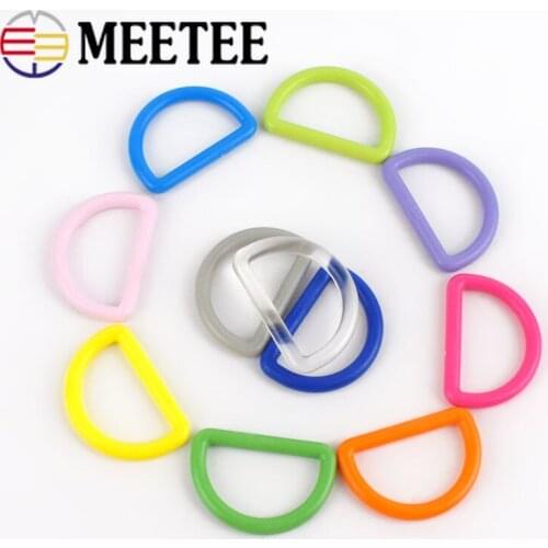 50pcs Meetee 20/25mm Plastic O D Ring Buckle High Quality Colorful DIY Handmade Luggage Bags Strap Webbing Buckles Accessories