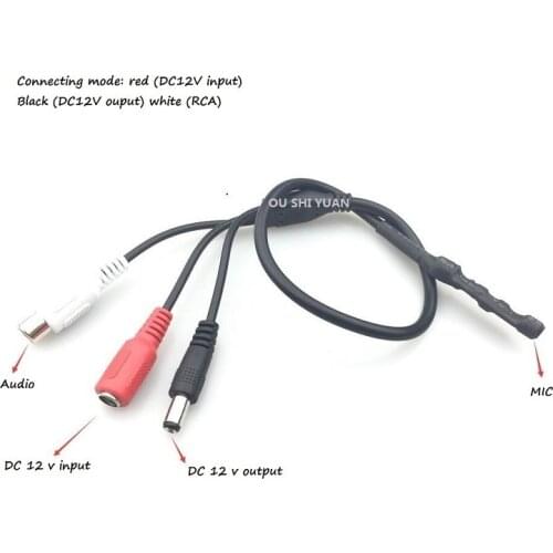 CCTV Surveillance RCA Mic Microphone Sound Monitor Sound pick-up