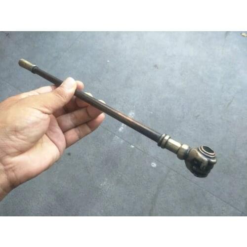 Rare old Qing Dynasty copper pipe,shake hands,L"30cm,best collection,free shipping