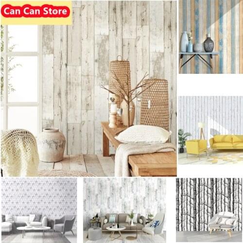 3D Peel and Stick Wallpaper Self Adhesive Vintage Wood Panel Wallpaper for Walls Contact Paper For Hotel Bedroom Living room