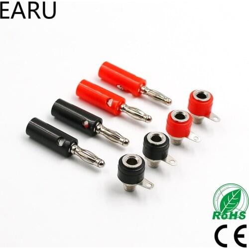 1set Male And Female J072 4mm Banana Plug Male And Female To Insert Connector Banana Pin DIY Model Parts Free Shipping