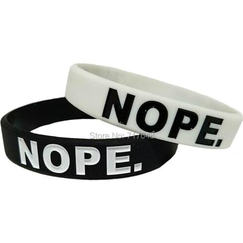 300PCS NOPE wristband silicone bracelets free shipping by FEDEX
