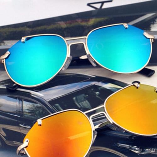 New designer Vintage oculos 3-7 years 2018 Summer Coating lens Sunglasses kids glasses Gold metal Boys&girls glasses UV400 N155
