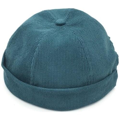Retro Brimless Portable Adjustable Skullcap Corduroy Hat Hip Hop Hat Beanie Men Women Skull Cap Riding Hiking Cycling Travel