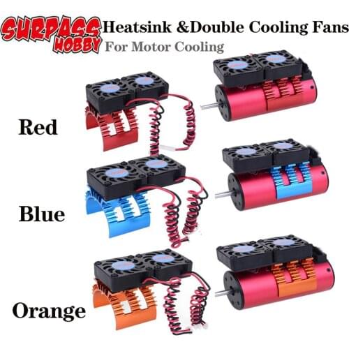 SURPASS HOBBY RC Motor Cooling Fan W/ Heatsink for 1/10 1/8 RC Car 540 550 3650 3660 3670 Motor ESC Cooling Fast RC Car Part