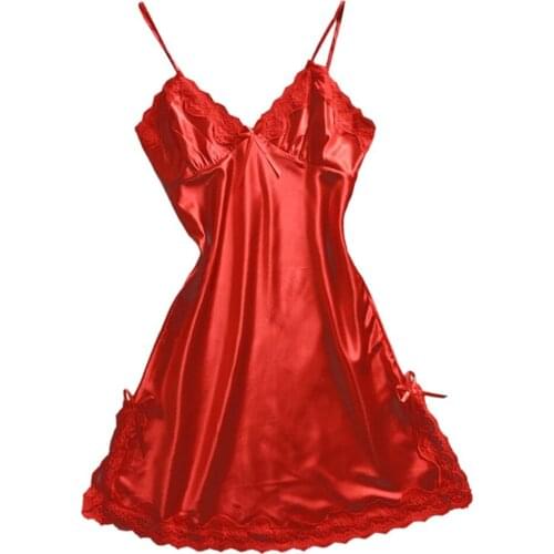 Ice Silk Bowknot Women Brief Set Sexy V-neck Sleepdress Female Underwear Elegant Simple Fashion Bohemian Breathable Femme Briefs