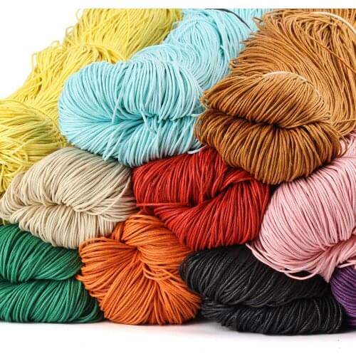 1 mm thick round cotton wax rope 2 mm thick cotton wax rope DIY bracelet necklace rope wax rope