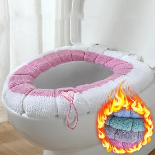 1pc Warm Soft Washable Toilet Seat Cover Mat Set for Home Decor Closestool Mat Seat Case Toilet Lid Cover Bathroom Accessories