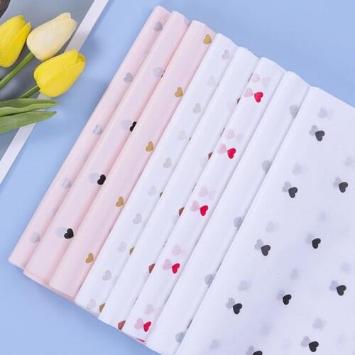 10pcs Love Star Tissue Paper 50*70CM Craft Paper Floral Wrapping Paper Gift Packing Paper Home Decoration Festive Party Supplies