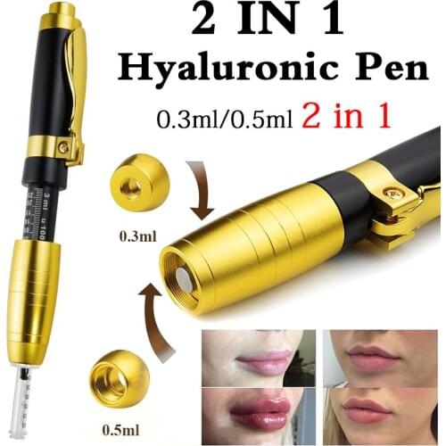 2 IN 1 Hyaluronic Pen 0.3ml &0.5ml hyaluronique Acid Pen For face lifting injection Filler dermal lip fillerlip Anti Wrinkle