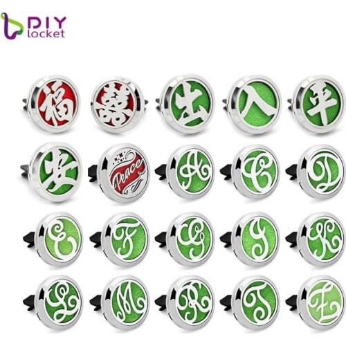 30mm 316l Stailess Steel Car Aromatherapy Diffuser Mix Style Car Essential Oils Locket AE251-268