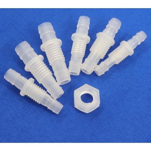 5~100pcs M10 M12 Hex Nut To 6~10mm PP Garden Pipe Fittings Pagoda Connectors Aquarium Fish Tank Adapter Air Pump Hose Joints