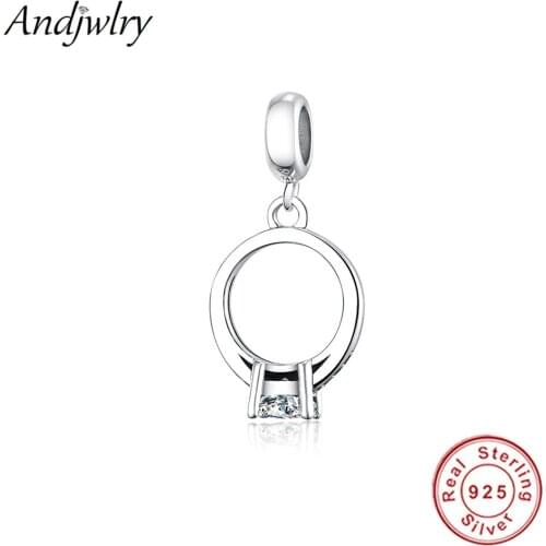 925 Sterling Silver Fit Original Pandora Charms Bracelet Beads Women Floating Ring With CZ Charm Pendant Berloques DIY Jewelry