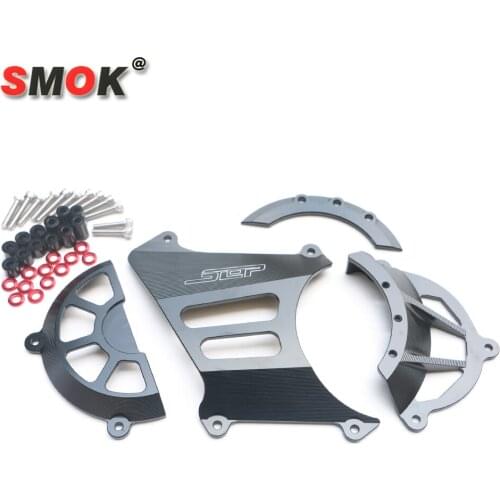 SMOK Motorcycle Accessories CNC Aluminum Transmission Belt Pulley Protective Cover Protect For Yamaha Cygnus 125 2012-2015
