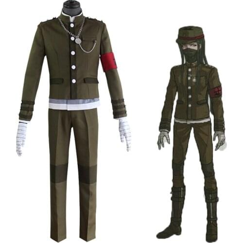 Anime Danganronpa V3 Killing Harmony Korekiyo Shinguji Cosplay Costume School Uniform Halloween Danganronpa Wig For Women Mens