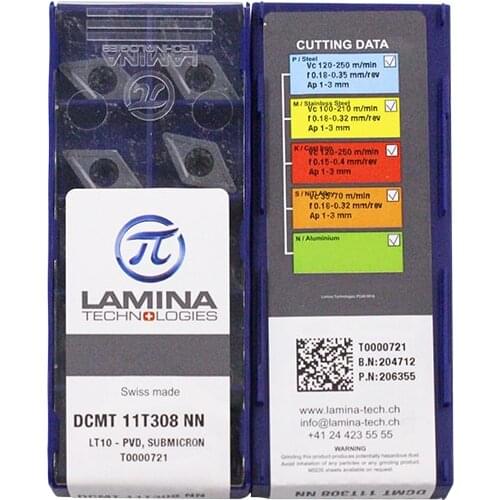 DCMT11T308-NN LT10 100% Original LAMINA carbide insert with the best quality 10pcs/lot free shipping