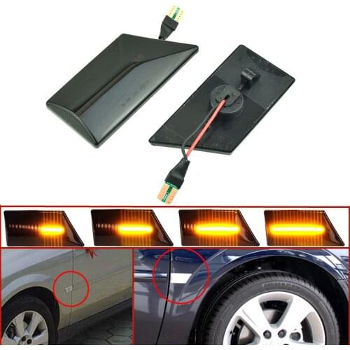For Opel Vectra C 2002-2008 Signum 2003-2008 LED Car Turn Signals Side Marker Light Dynamic Flashing Lamp
