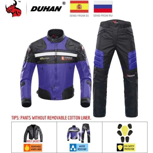 DUHAN Mens Motorcycle Jackets Windproof Riding Motocross Enduro Warm Racing Moto Jacket Coldproof Motorbike Clothing Protection
