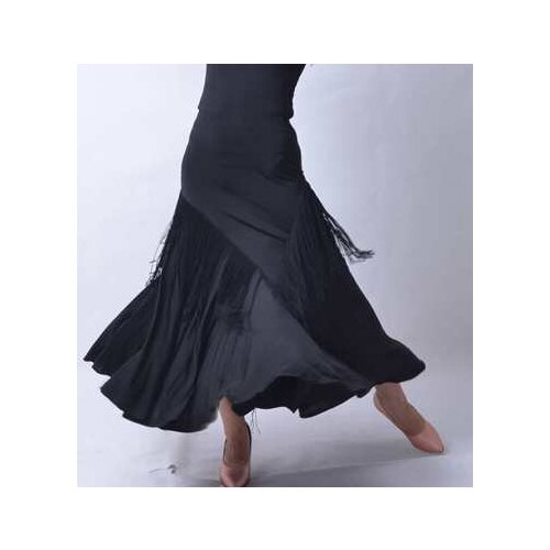 Exotic dance ballroom dance modern dance and put modern dress practice of lotus leaf fringed dress S13019