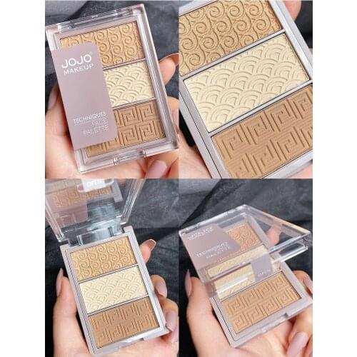Makeup Highlighter Palette Oil-control Brighten Pressed Powder Shimmer Matte Face Highlight Bronzer Illuminator Contour Cosmetic