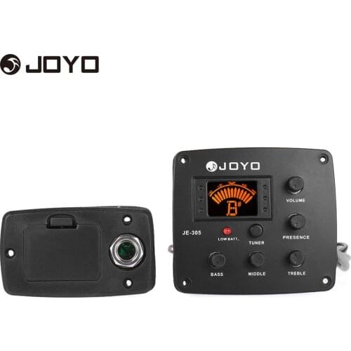 JOYO JE-305 Acoustic Guitar Piezo Pickup Preamp 4-Band EQ Equalizer Tuner System with LCD Dispaly High Quality Guitar Parts