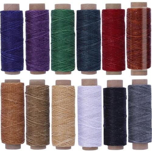 LMDZ 660 Yards Leather Sewing Waxed Thread - 150D 55Yards Per Spool Stitching Thread for Leather Craft DIY,Bookbinding