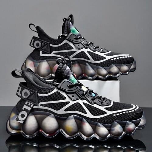 2021 New Breathable Running Shoes For Men Reflective Sports Shoes Outdoor Comfortable Athletic Training Footwear Men Sneakers