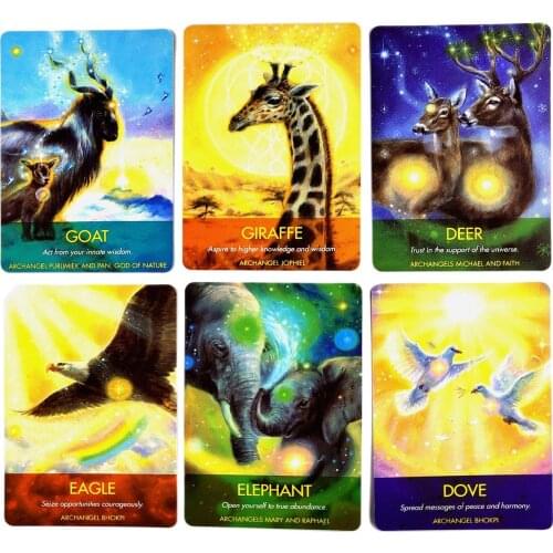 New High Quality Archangel Animal Oracle Tarot Cards Fortune Guidance Telling Divination Deck Board Game With PDF Guidebook44Pcs