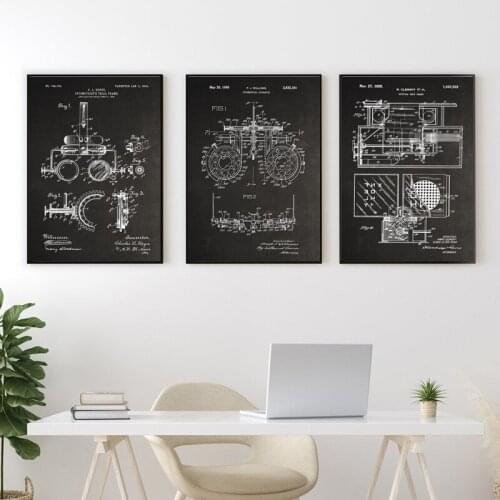 Optometry Patent Prints Optometrist Gifts Medicine Art Poster Optician Medical Tools Blueprints Art Canvas Painting Wall Decor