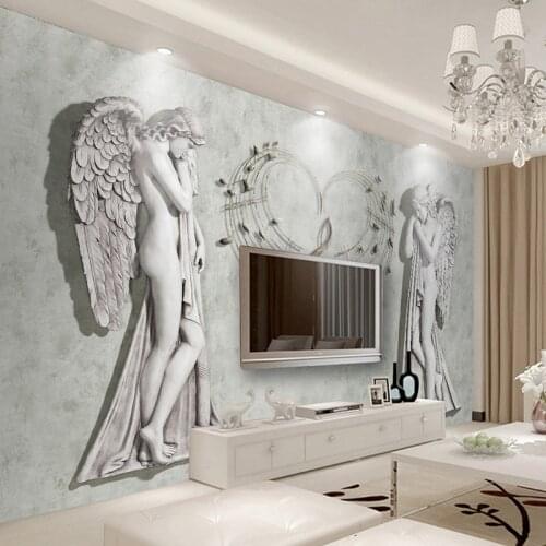 Custom 3D Photo Wallpaper European Angel Art Wall Painting Wall Covering Modern Living Room Bedroom TV Background Mural Decor
