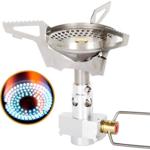 Portable Picnic Gas Stoves Outdoor Anti-scald Mini Camping Cooking Stove Travel Survival BBQ Equipment Gas Furnace Combustor