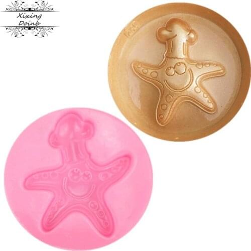 Cartoon chef starfish shape silicone cake jelly mold cake decoration Tools Kitchen Baking mold