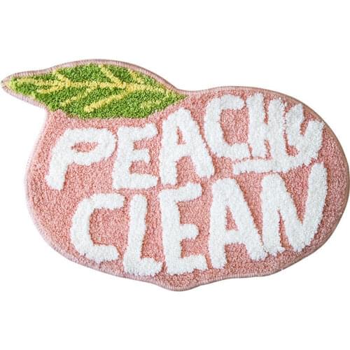 Ins Nordic Carpet Fruit Doormat Peach Bath mat Lemon bathroom mat Floor Mat Bath mats Carpet in the living room friends tv show