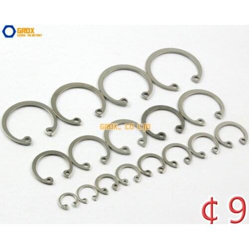 300 Pieces 9mm 304 Stainless Steel Internal Circlip Snap Retaining Ring