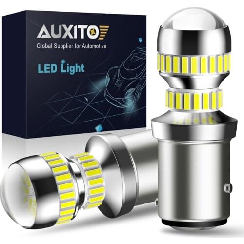 AUXITO 2Pcs 1157 Bay15d P21/5W LED Lamp White Red 4014SMD Car Daytime Running Lights Bulb DRL Stop Brake Tail Rear Driving Lamp