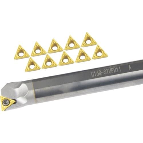 Tungsten steel turning tool C08K-STUPR09 C12M-STUPR11 C16Q-STUPR11 inner turning tool holder boring bar carbide insert TPMT