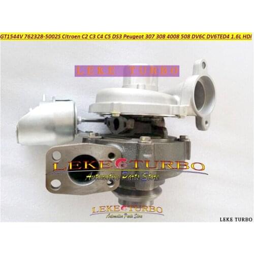 Turbo GT1544V 762328 762328-5003S 762328-0001 For CITROEN C2 C3 C4 C5 DS3 09- For PEUGEOT 307 308 4008 508 DV6C DV6TED4 1.6L HDi