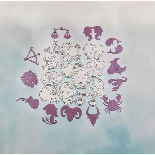 Carbon Steel Constellation Signs Cutting Die Embossing Stencil Template Mold DIY Paper Art Handcraft Scrapbook Bookmark E56C