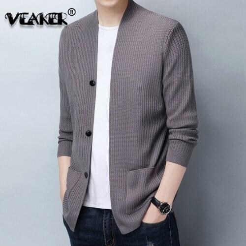 VEAKER Mens Wool Cardigans