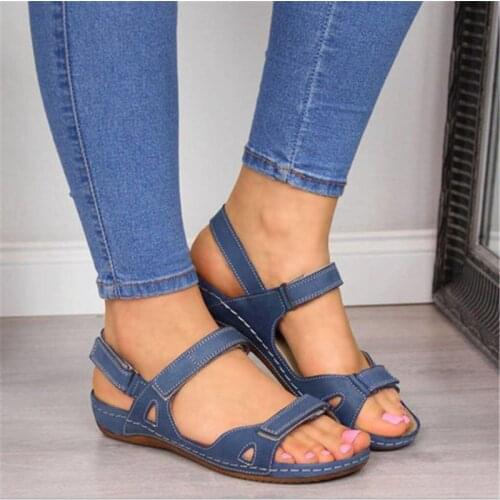 2021 New Women Sandals Soft Ladies Sandals Comfortable Flat Sandals Open Toe Beach Shoes Woman Footwear Sandalias Mujer