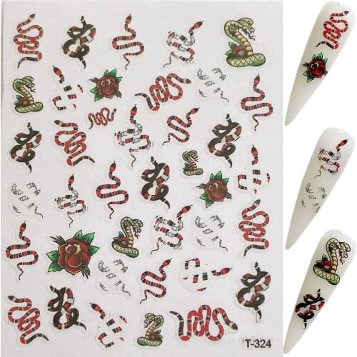 1pc Nail Art Sticker Sheet China Dragon Snake Shape Sticker Manicure T