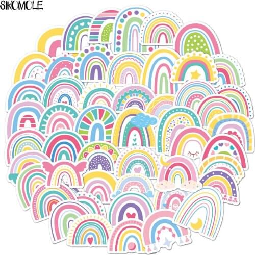 50PCS Rainbow Bridge Graffiti Stickers For Girl Children Toys For Laptop Fridge Phone Luggage Guitar Decals Graffiti Sticker F5
